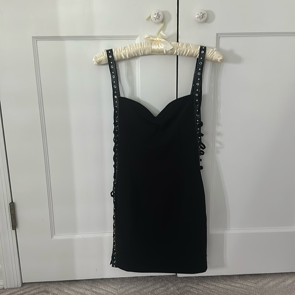 Sexy strappy H:ours mini dress from Revolve! Perfect for a night out. Worn once